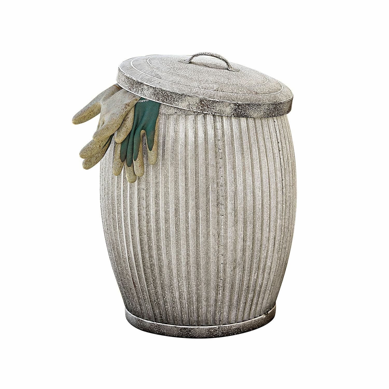 Mirabeau Gartenfigur Abfalleimer Vex antikweiß günstig online kaufen
