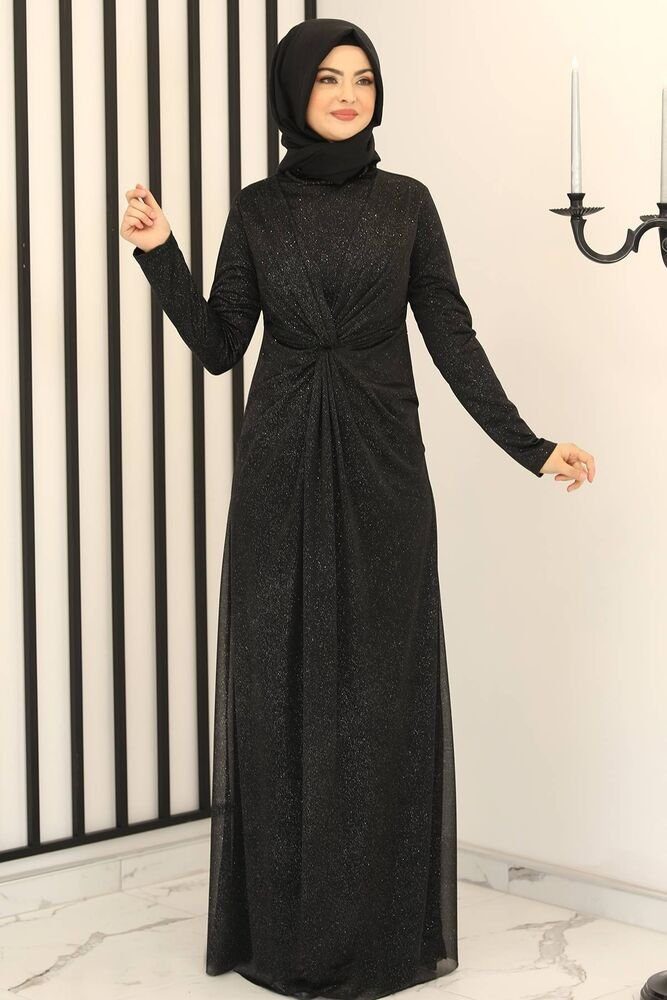 Abendkleid Damen Maxikleid Abiye Abaya Hijab Kleid Modest Fashion (AYLA)