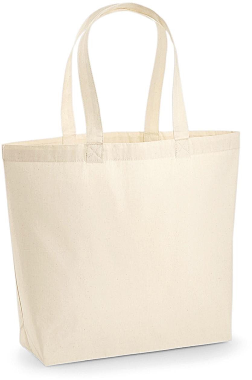 Westford Mill Umhängetasche Premium Cotton Maxi Tote 39 x 36.5 x 13 cm