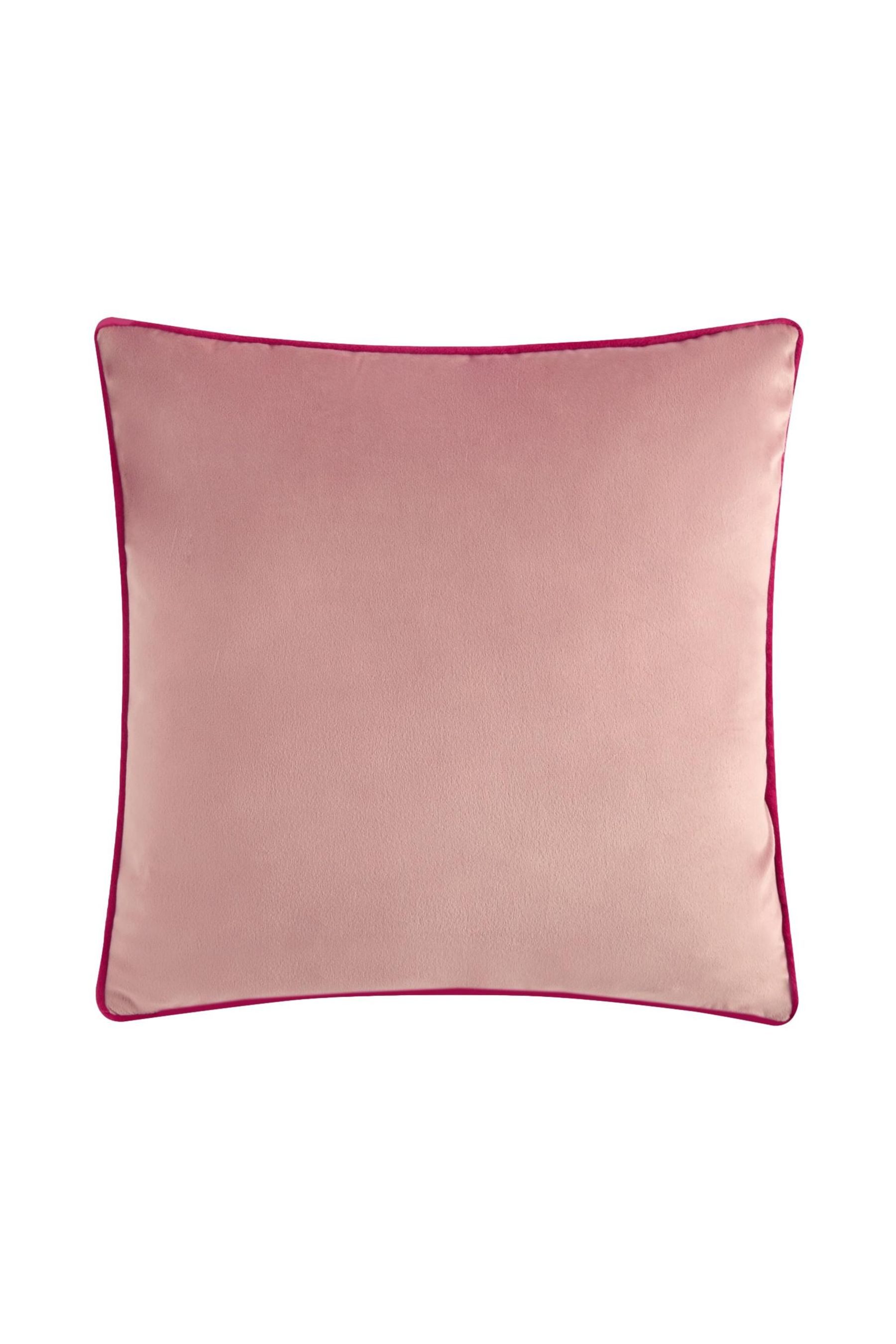 Dekokissen Kissen aus Mattsamt mit Kontrastbiesen, 50 x 50 cm