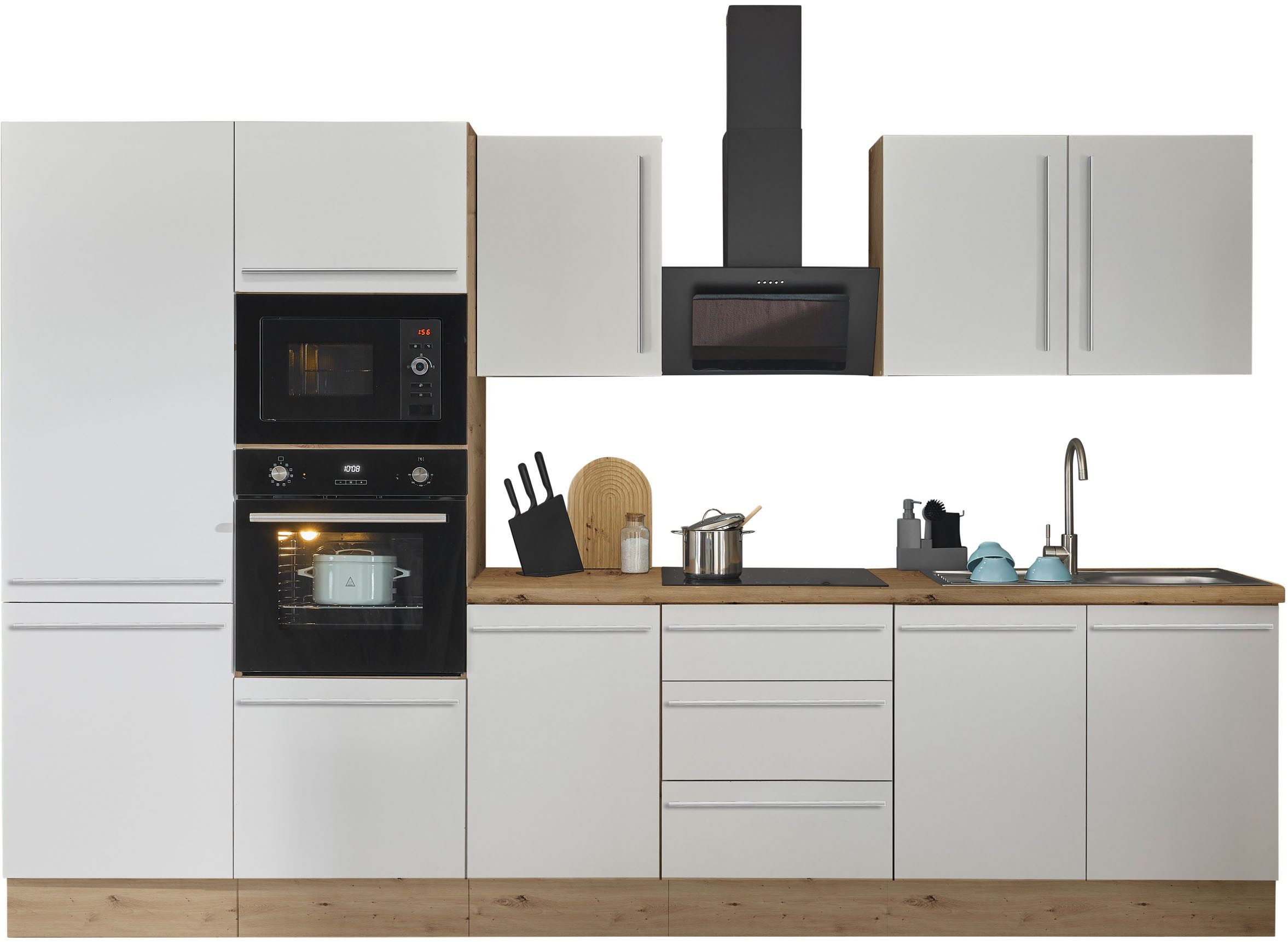 KOCHSTATION Küchenzeile Florida, Breite 330 cm, wahlweise mit E-Geräten,Sof günstig online kaufen