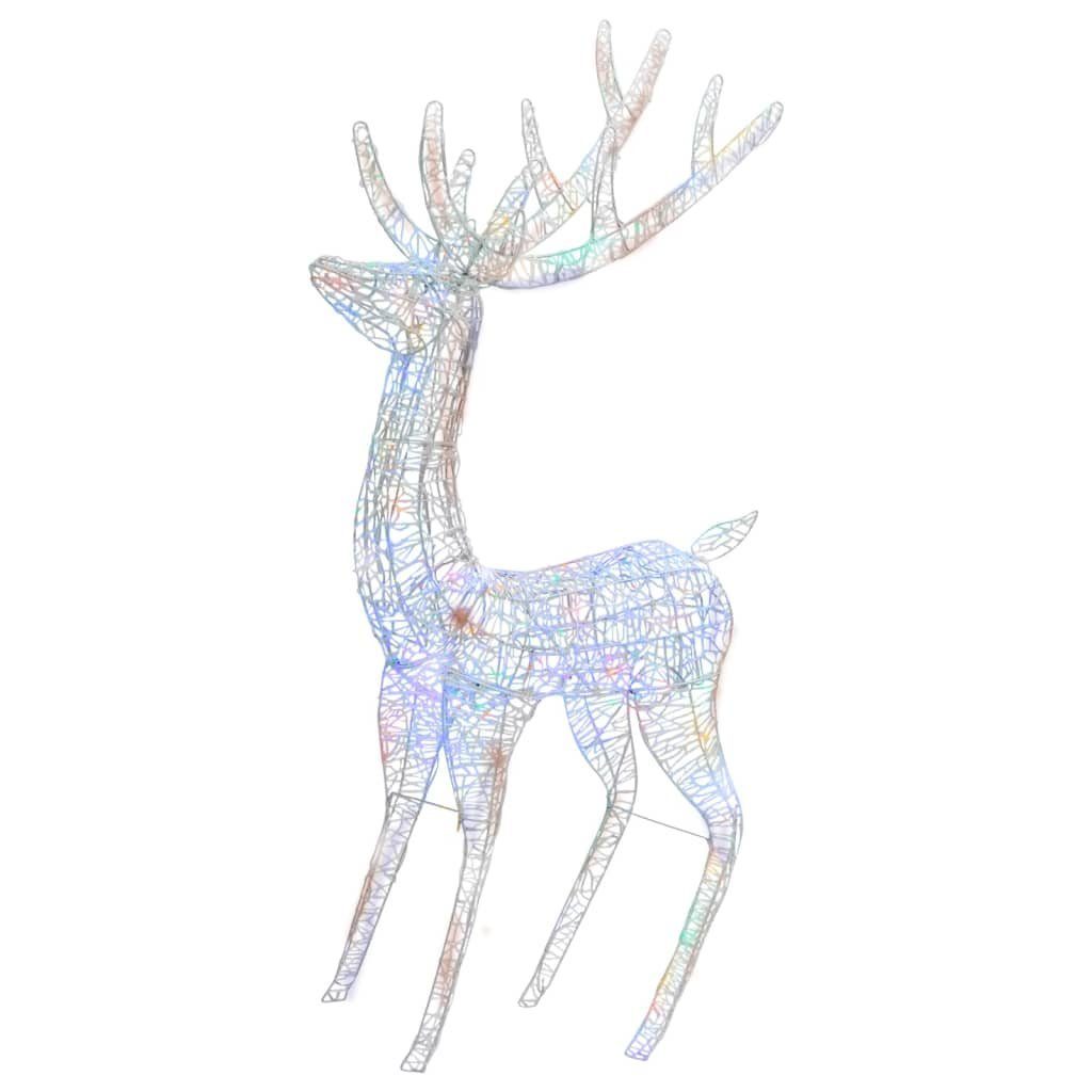 DOTMALL Weihnachtsfigur 180cm LED Deko Beleuchtet, Weihnachtsdeko Mehrfarbig Dekolicht Außen Hirsch