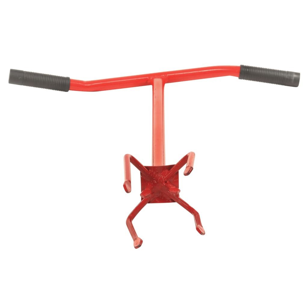 vidaXL Gartenpflege-Set Gartenkralle Rot Stahl