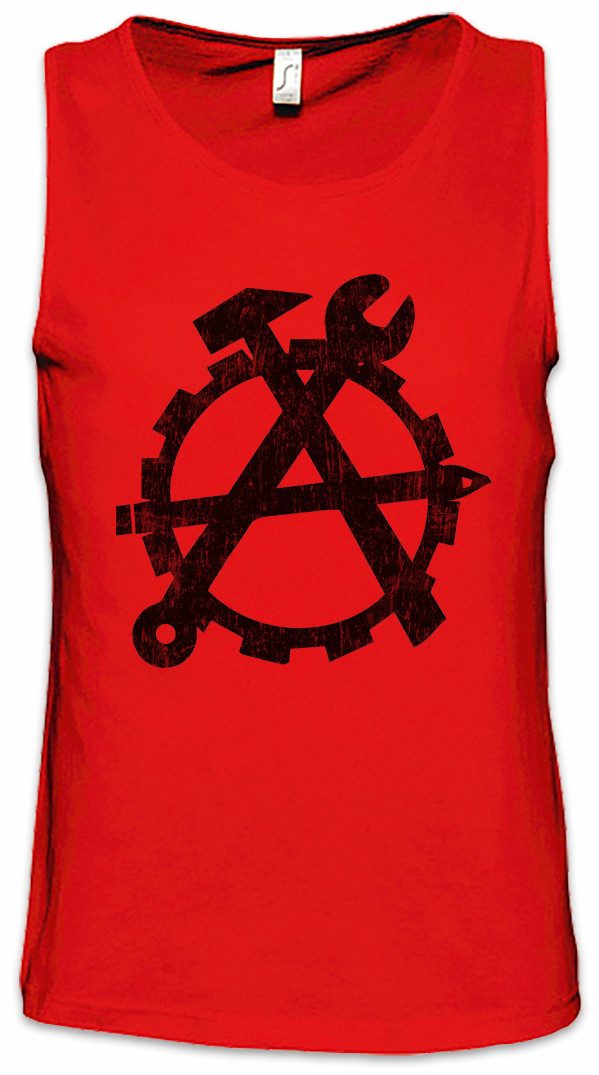 Tanktop Workers Anarchy Ärmelloses T-Shirt About Capitalism Kommunismus