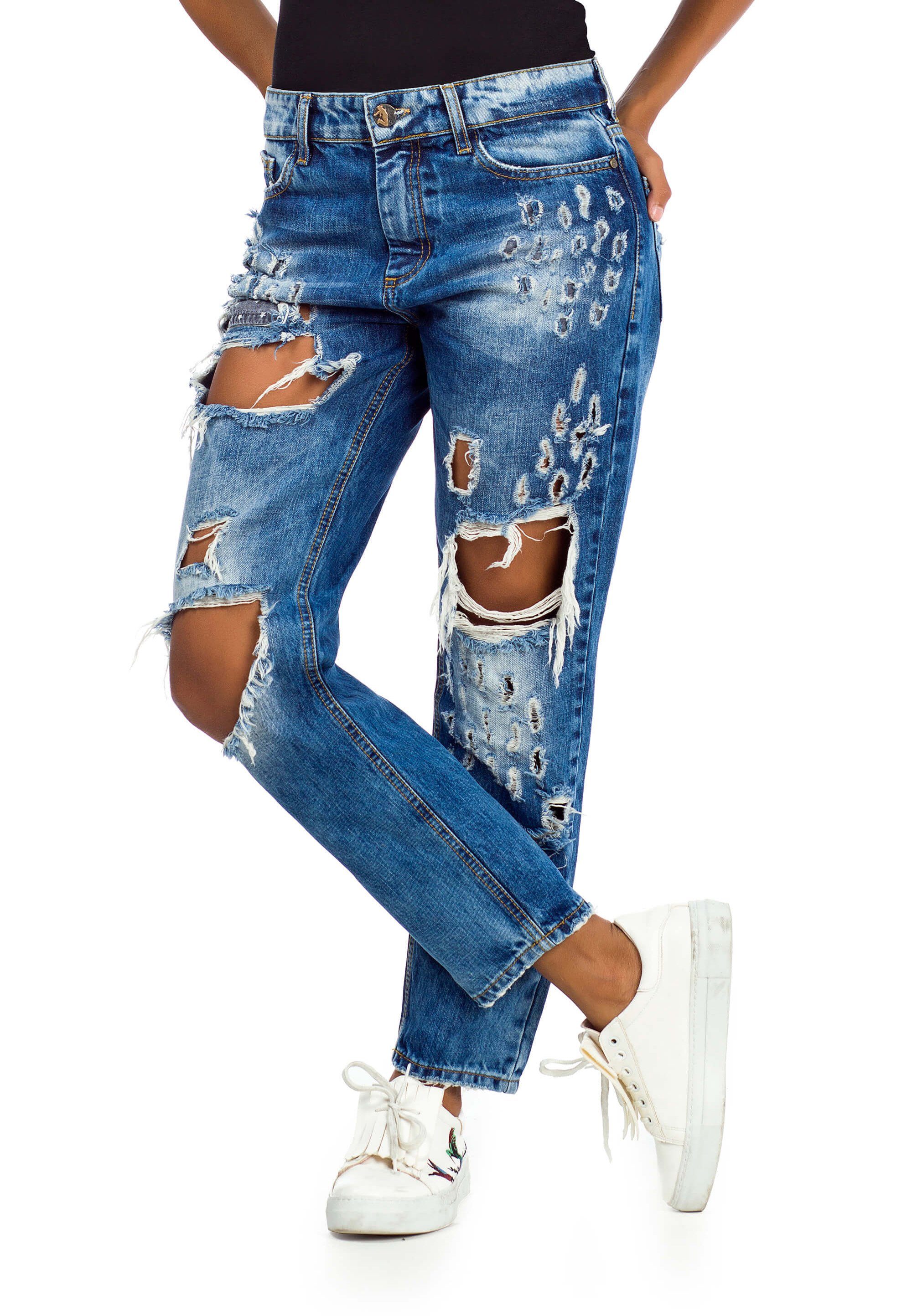 Cipo & Baxx Bequeme Jeans mit Destroyed- und Cut-Out-Elementen in  High-Waist online kaufen | OTTO