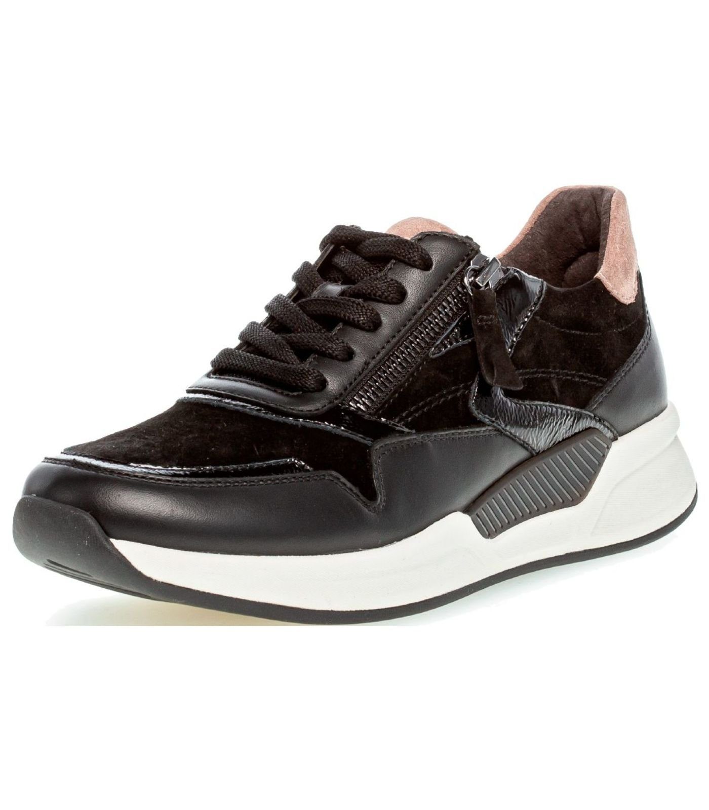 Gabor Sneaker Leder/Textil Sneaker schwarz/dark-rose