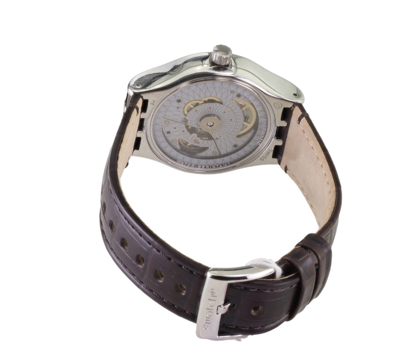 Swatch Automatikuhr Swatch Herren Automatik Uhr YIS404 SISTEM FLY X25, (Silber)
