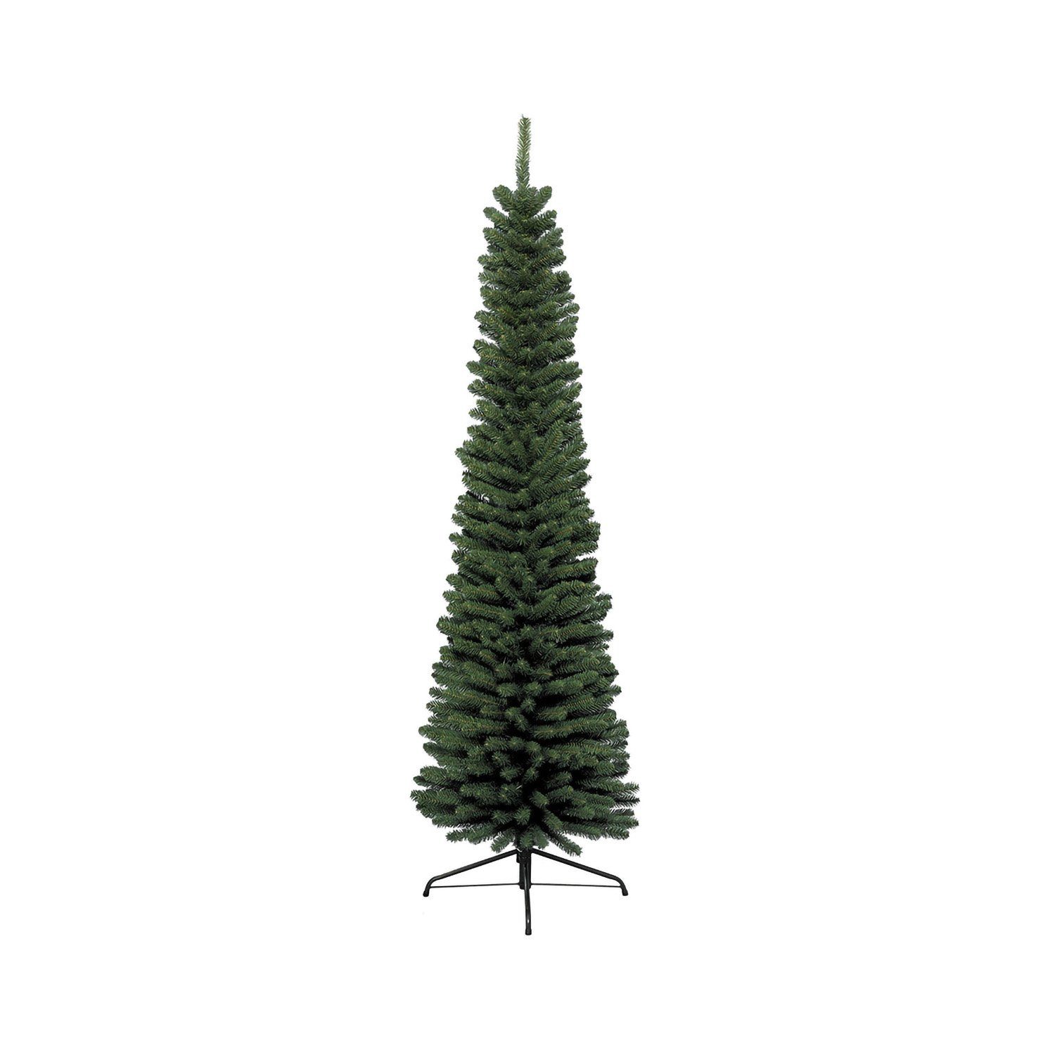 GILDE Künstlicher Weihnachtsbaum GILDE Deko Tannenbaum Indoor - grün - H. 210cm x D. 60cm