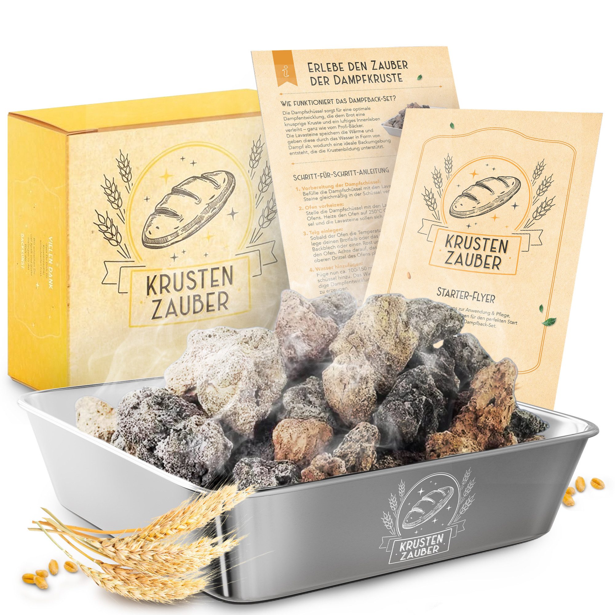 Krustenzauber Brotbackform KRUSTENZAUBER Gusseisen Topf zum Brotbacken & andere Brotbackformen