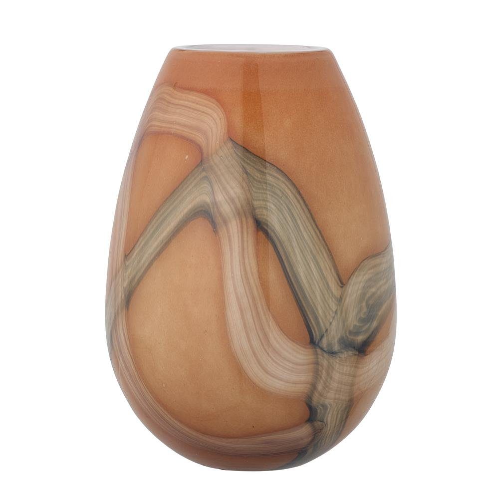 Bloomingville Dekovase Shawl, Vase in Orange, 23cm, aus Glas