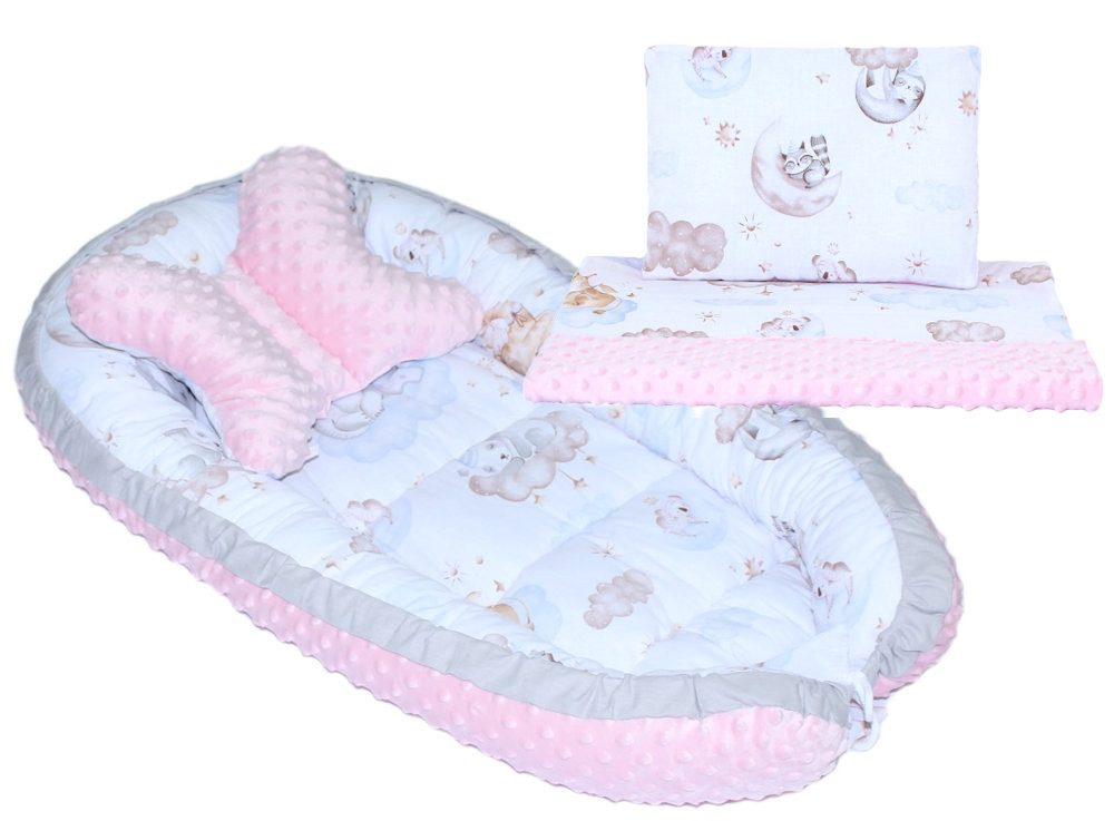 Primawela Bettnestchen Baby MINKY Nestchen Kokon Kuschelnest Kissen Decke Schmetterlingkissen