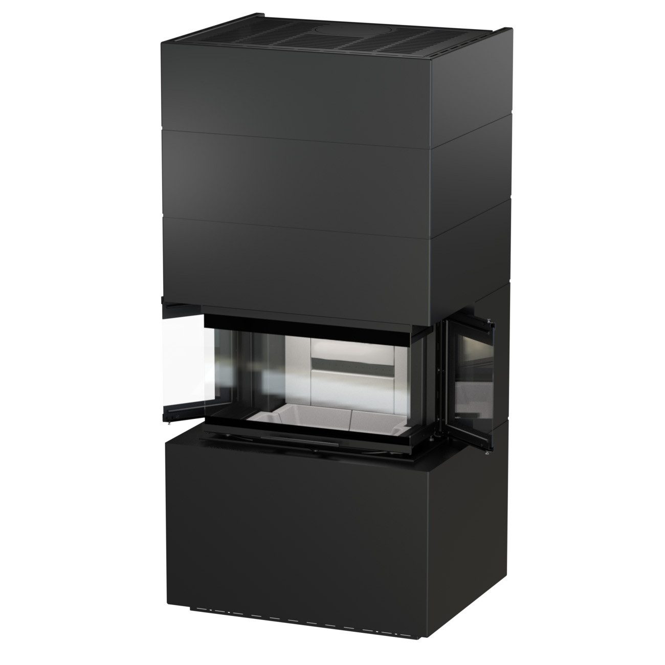 H&M Germany Kaminofen READY Uh 700/250 titan STYLE, 9,5 kW, Zeitbrand