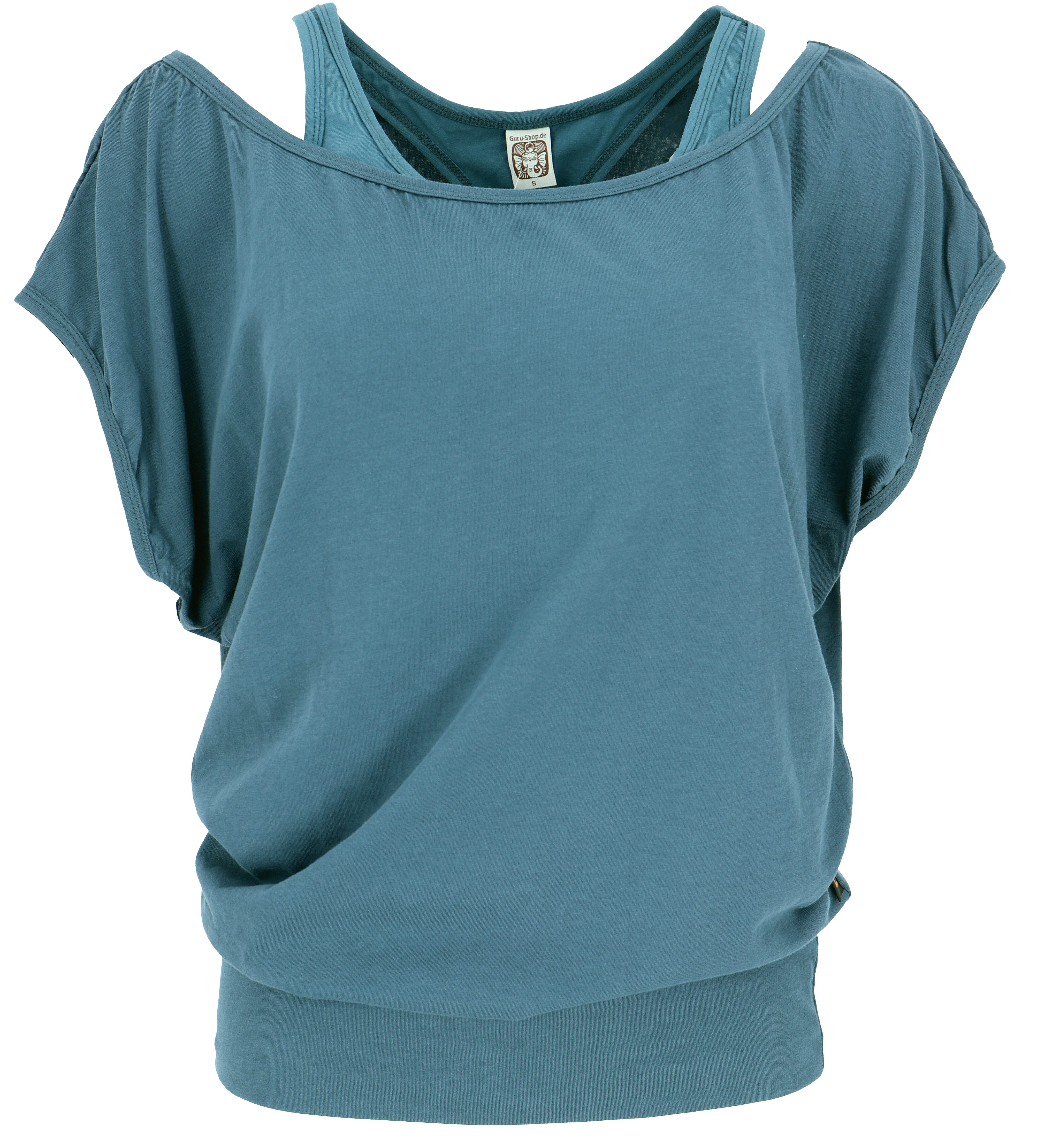 Guru-Shop T-Shirt Lagentop, Bio Baumwolle Yogashirt günstig online kaufen