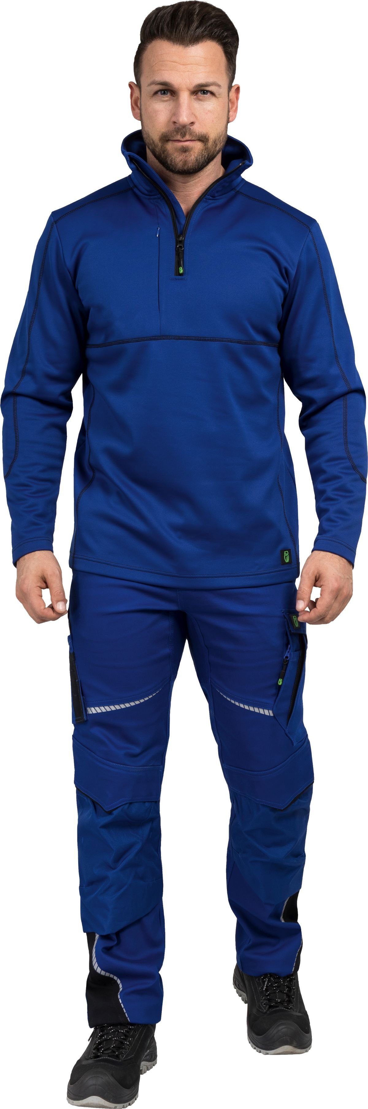 Leibwächter Herren Flex-Line Funktionsshirt kornblau/schwarz Funktionsshirt