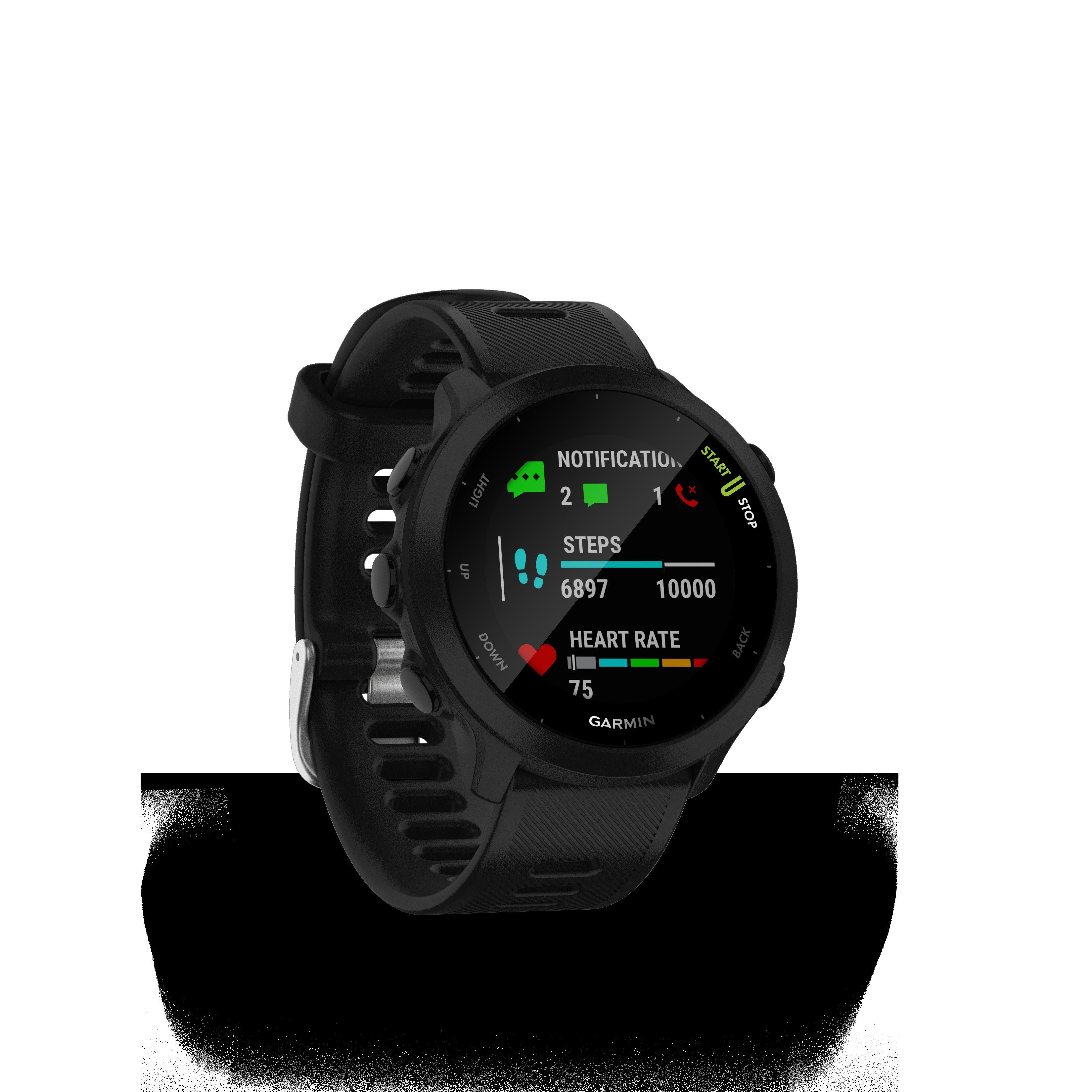 Garmin FORERUNNER 55 Multisport- Smartwatch schwarz Garmin), GPS-Laufuhr (2,64 cm/1,04 schwarz Zoll, 