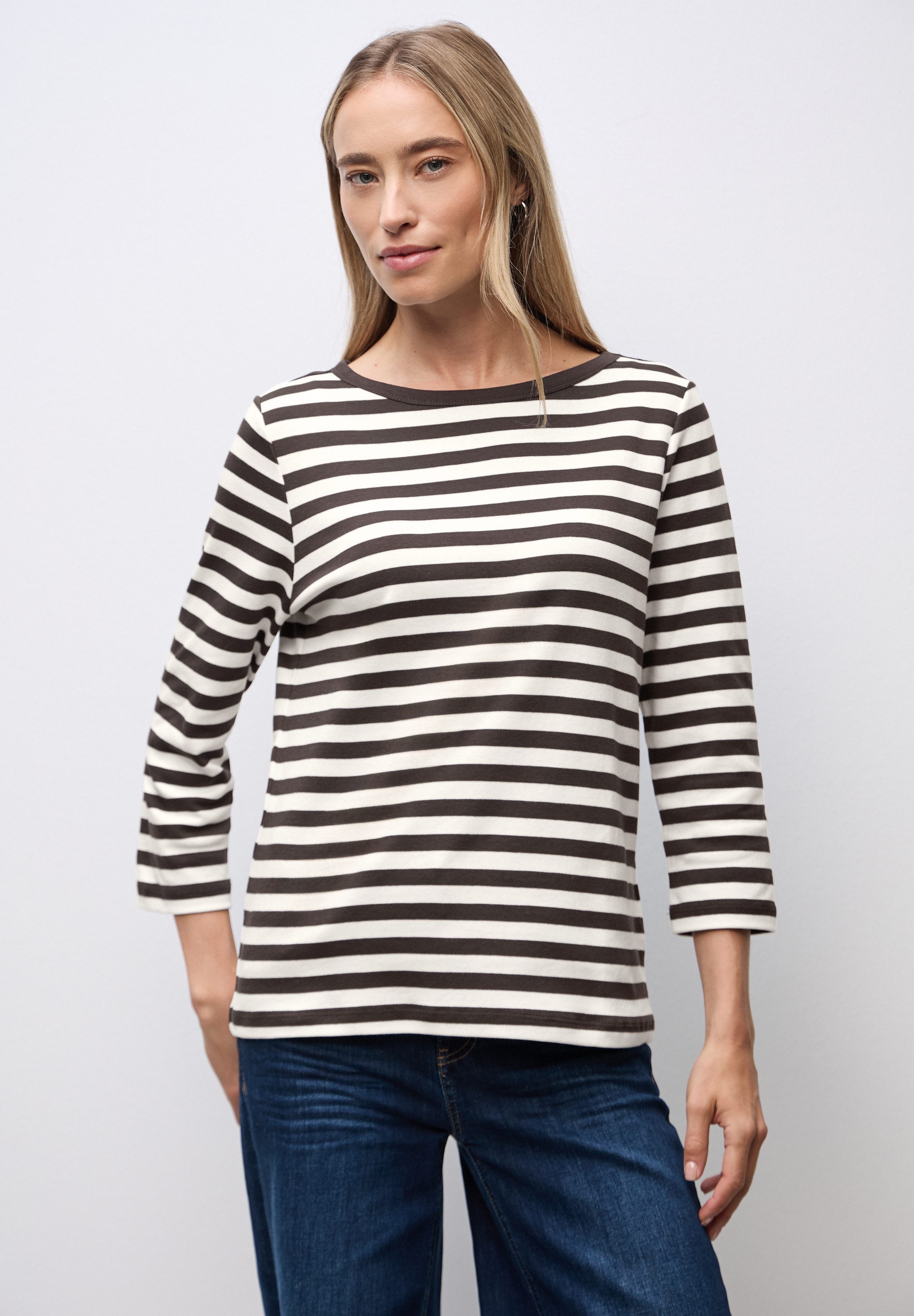 STREET ONE Rundhalsshirt aus reiner Baumwolle günstig online kaufen