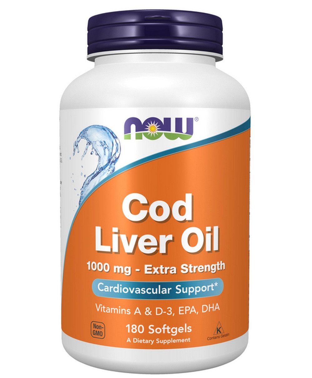 now foods Now Foods Cod Liver Oil Lebertran 1000 mg 180 Softgels Kapseln