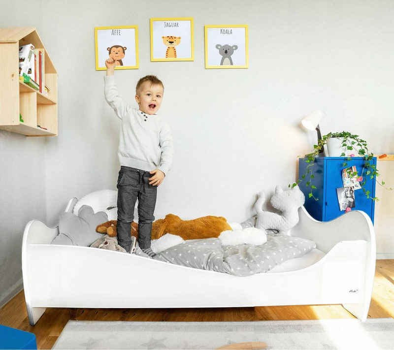Alcube Kinderbett »SWING I 70x140 und 80x160 cm«, inkl. Matratze Rausfallschutz und Lattenrost