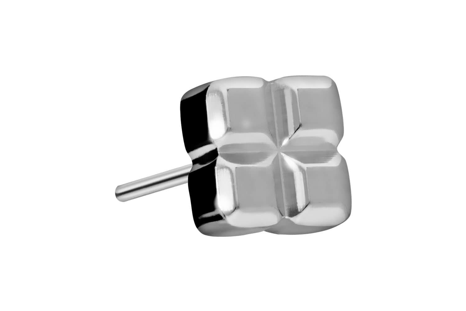 Piercing-Set Titan Aufsatz mit Push Pin QUADRAT