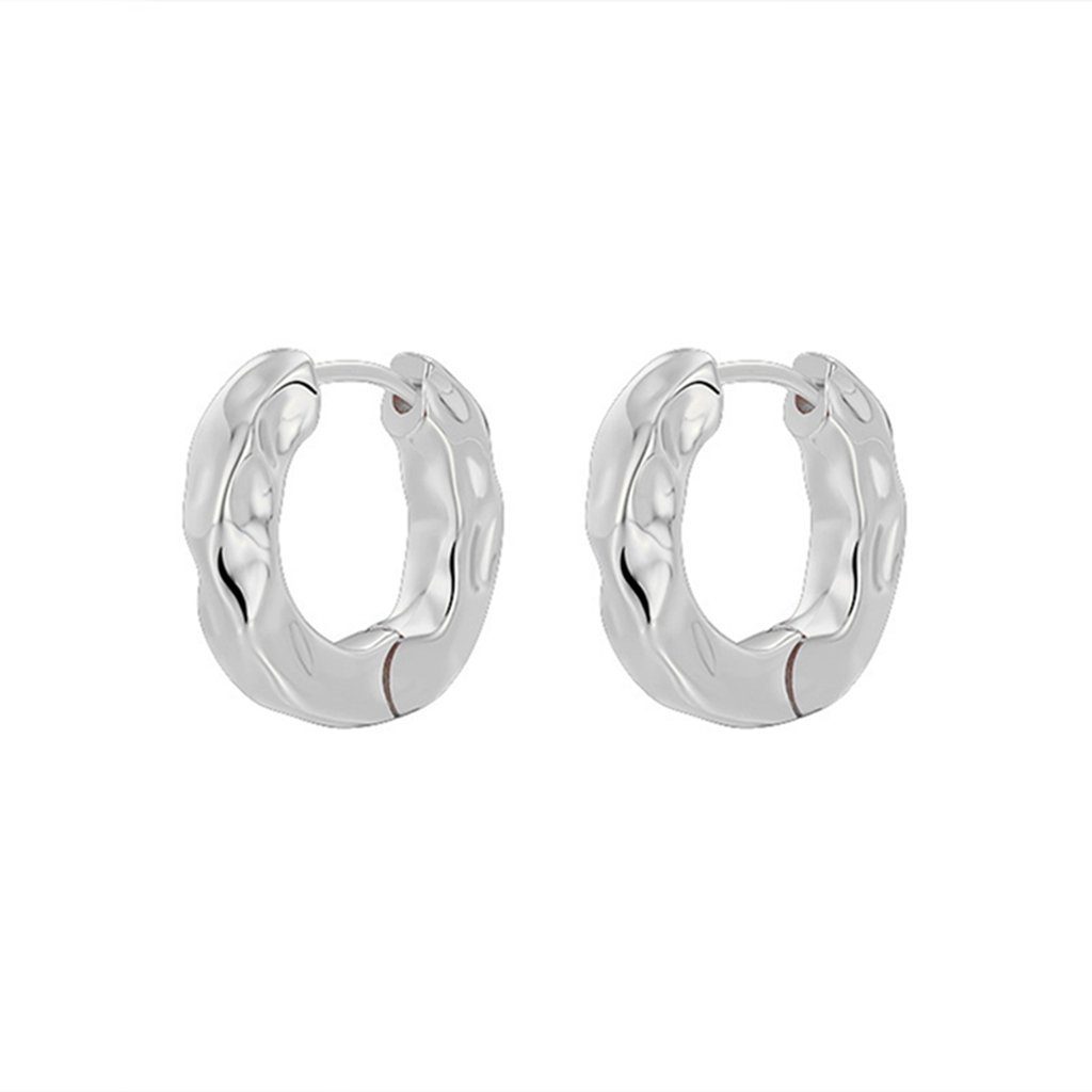 WaKuKa Paar Ohrhänger Kleine Creolen aus 925er-Sterlingsilber mit 14-Karat-Vergoldung | Ohrhänger