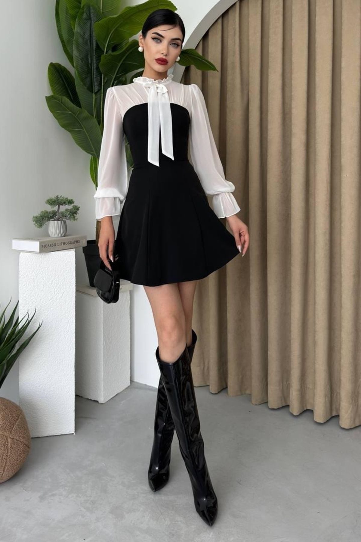 WOMAN VISION Minikleid Damen Schwarzes Tüll günstig online kaufen