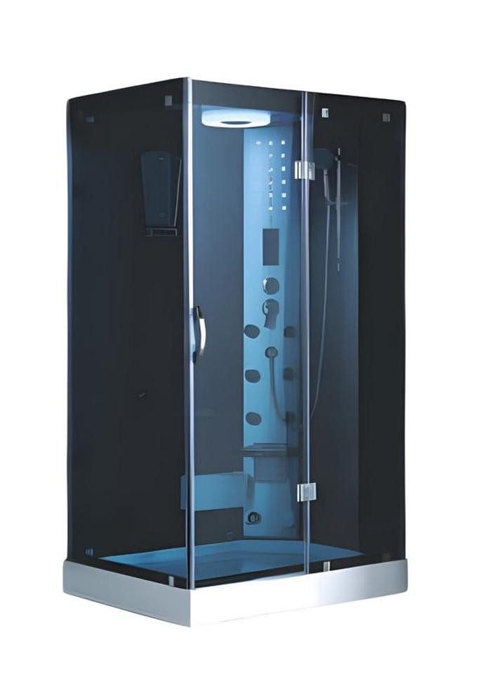 JVmoebel Dampfdusche Elegante Duschkabine aus Glas und Acryl mit Komfortdusche, BxT: 90x120 cm, 1-tlg., Made in Europe