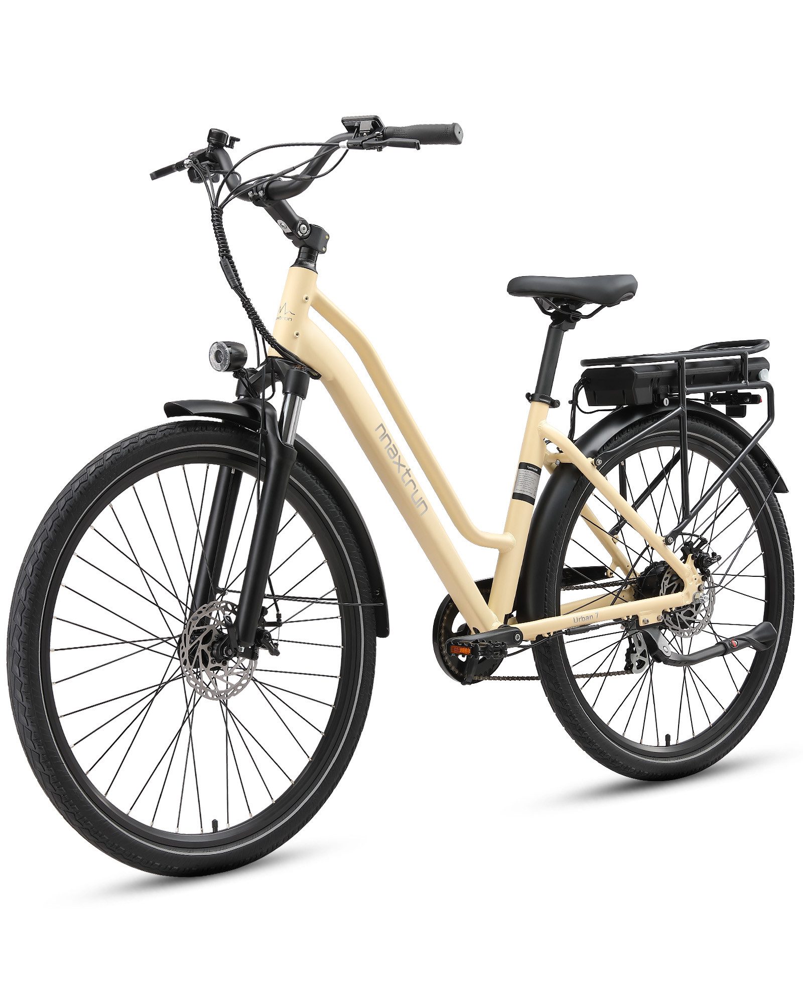 Vankel E-Bike Cityrad Urban E-Fahrrad Damen u. Herren 460WH Pedelec, 36V 12,8AH 70km, Kettenschaltung, Heckmotor, 460,8 Wh, (Beleuchtungsset mit Batterieladegerät, Batterieschlüssel, Werkzeug), City-E-Bike 250W, 70km Alu 460,8Wh Akku