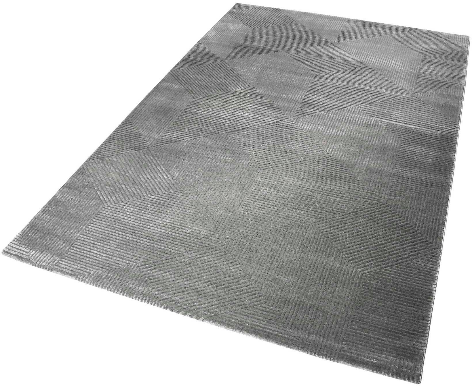Esprit Teppich Velvet Groove ESP-8780, rechteckig, Höhe: 12 mm, Kurzflor, Hoch Tief Struktur, Wohnzimmer, Schlafzimmer