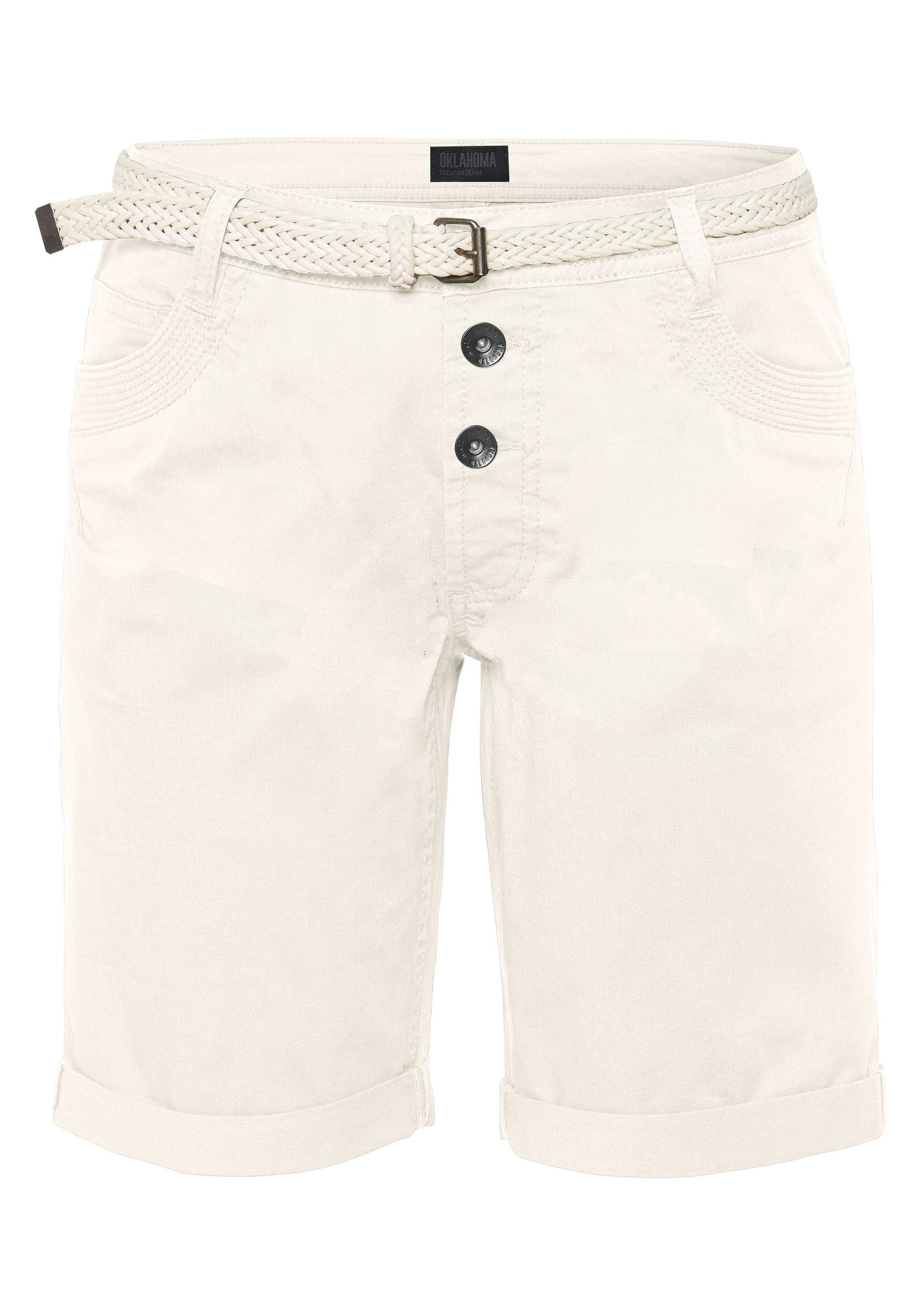 OKLAHOMA PREMIUM DENIM Bermudas mit krempelbarem Saum