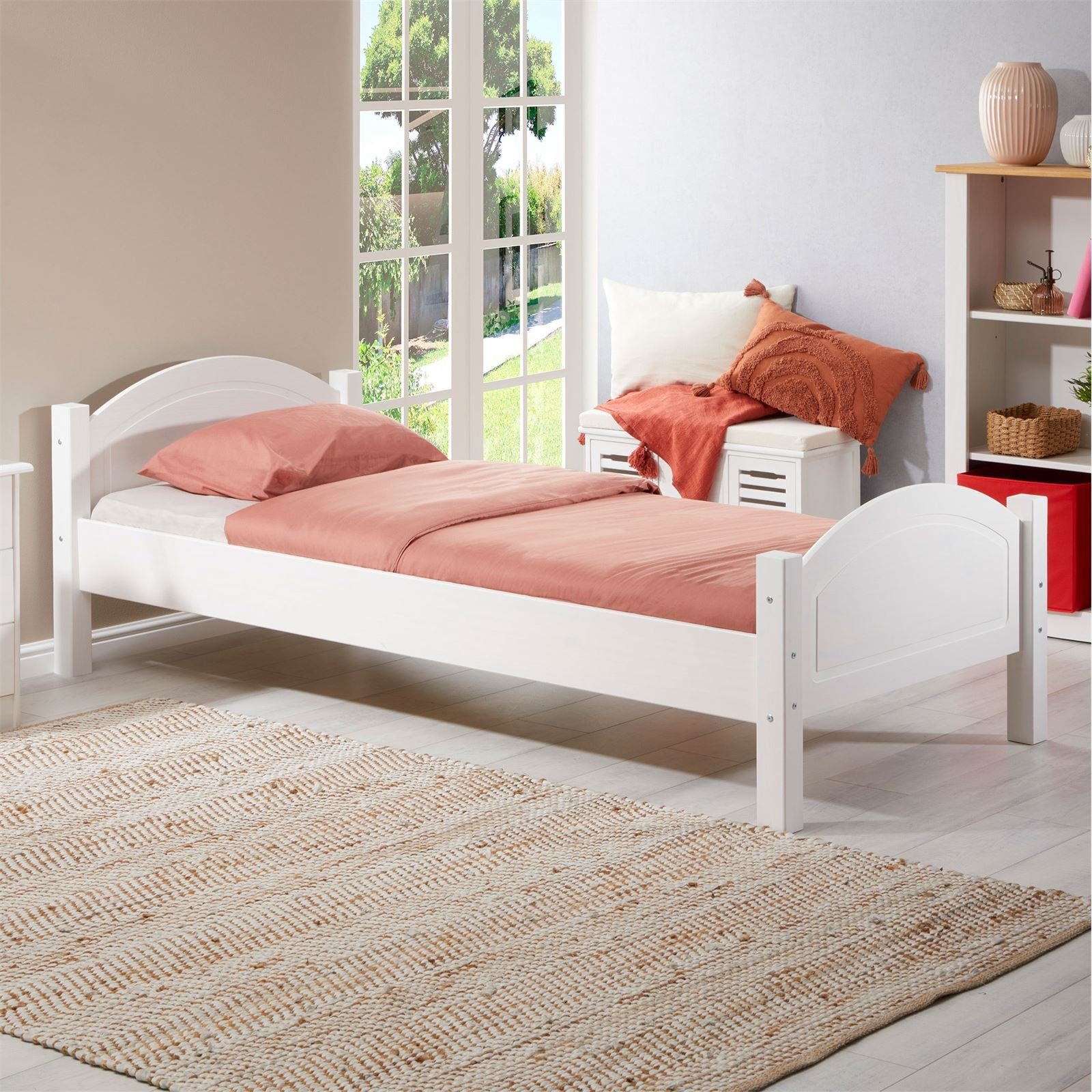 IDIMEX Massivholzbett FLIMS, Massivholzbett Bettgestell Landhausbett Doppelbett Einzelbett Kiefer