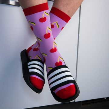 TwoSocks Freizeitsocken Kirsche Socken lustige Socken Herren & Damen, Einheitsgröße