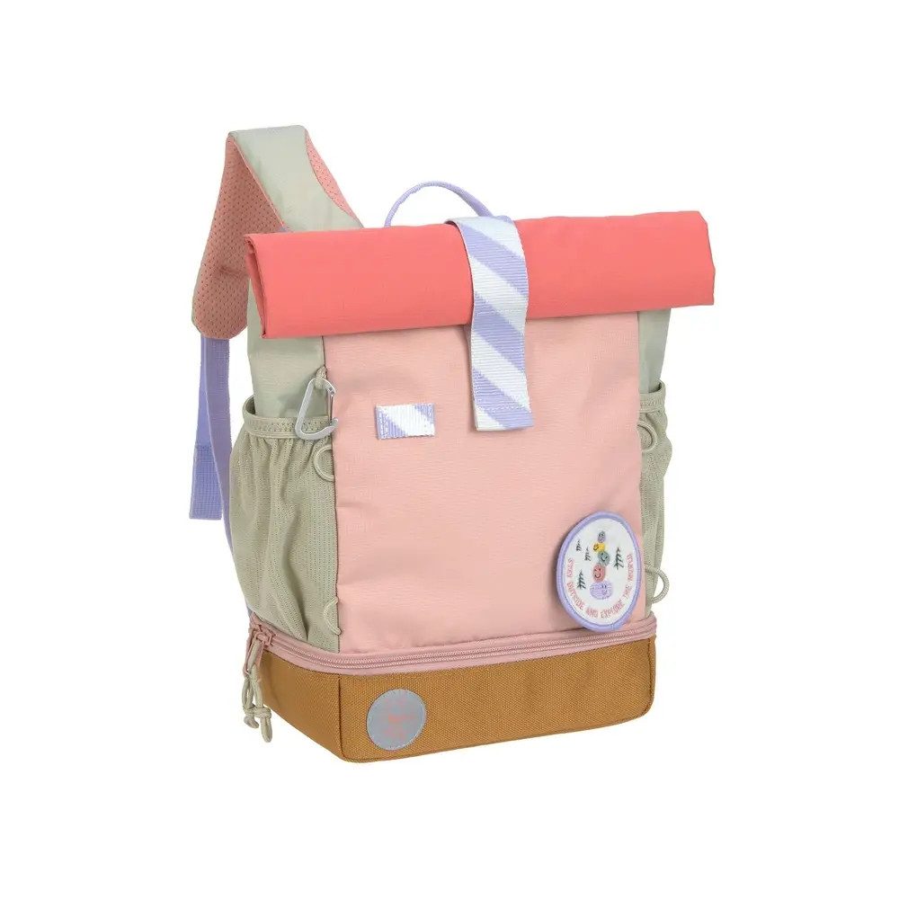 LÄSSIG Kinderrucksack Mini Rolltop Backpack Sunny Explorer rose/pink