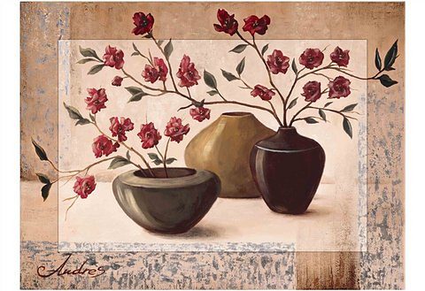 Home affaire Kunstdruck »Andres: Silver framed cherry blossoms«, 81/60 cm-Otto