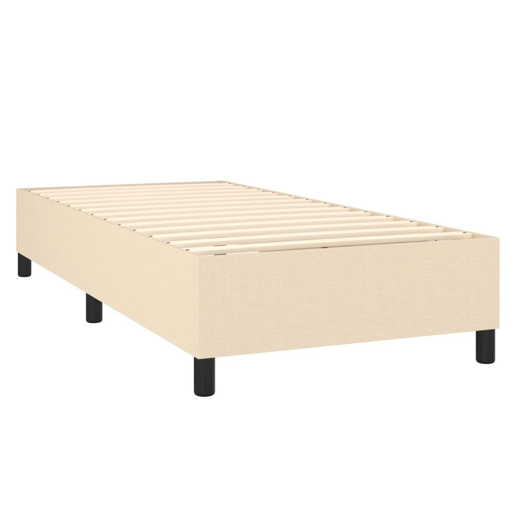 vidaXL Bett Boxspringbett mit Matratze Creme 100x200 cm Stoff