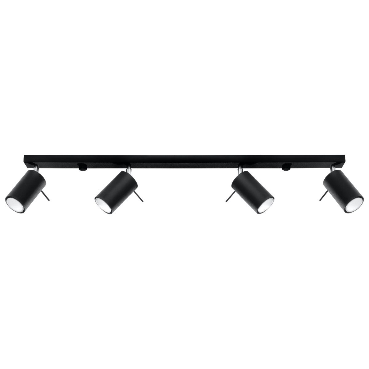 Deckenleuchte Deckenleuchte Ring 4L Schwarz