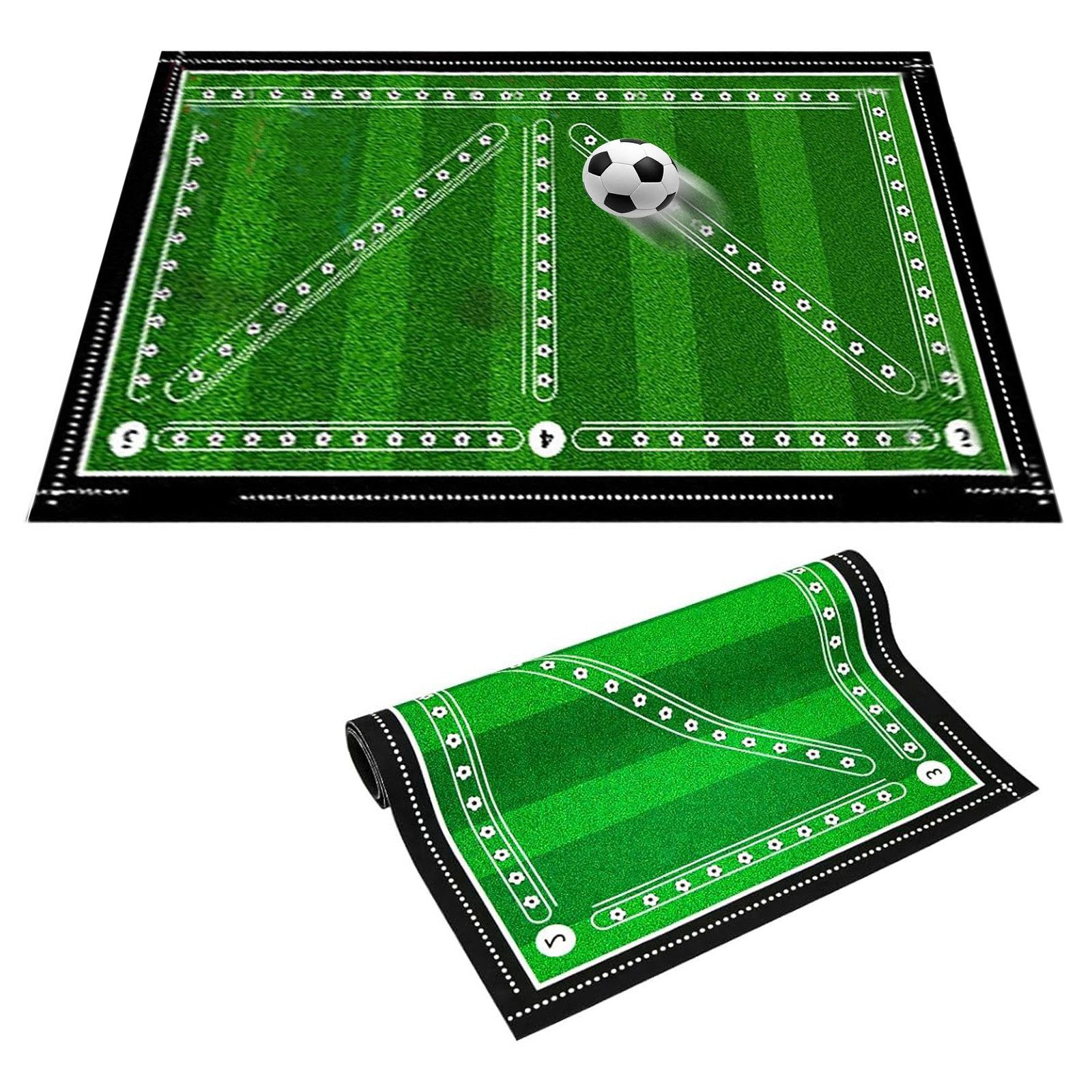 MODFU Bodenmatte Fußballmatte Fussballmatte Training 60x90 cm Trainingsmatte (Rutschfeste Stoßdämpfende Fussball Trainingszubehör, 1-St., Dribbling Push-Pull-Training und Techniktraining), Kinder Erwachsene Ballkontrollmatte für Zuhause Koordination Fitness