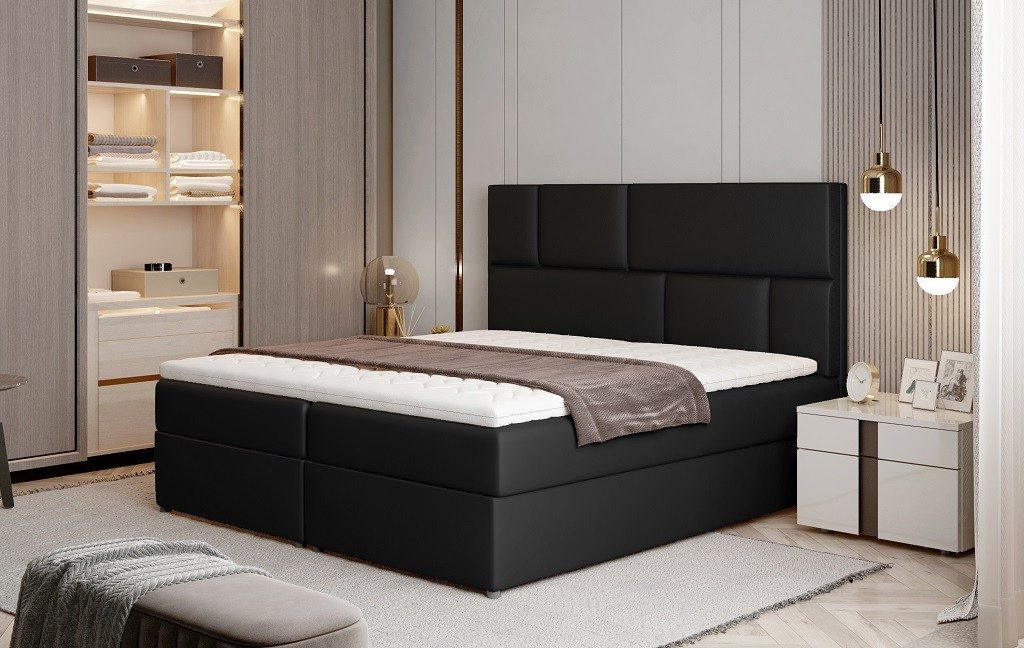Xlmoebel Boxspringbett Luxus Designer Polsterbett 180x200 cm aus hochwertigem Textil (1-St., Polsterbett 180x200 cm), Made in Europa