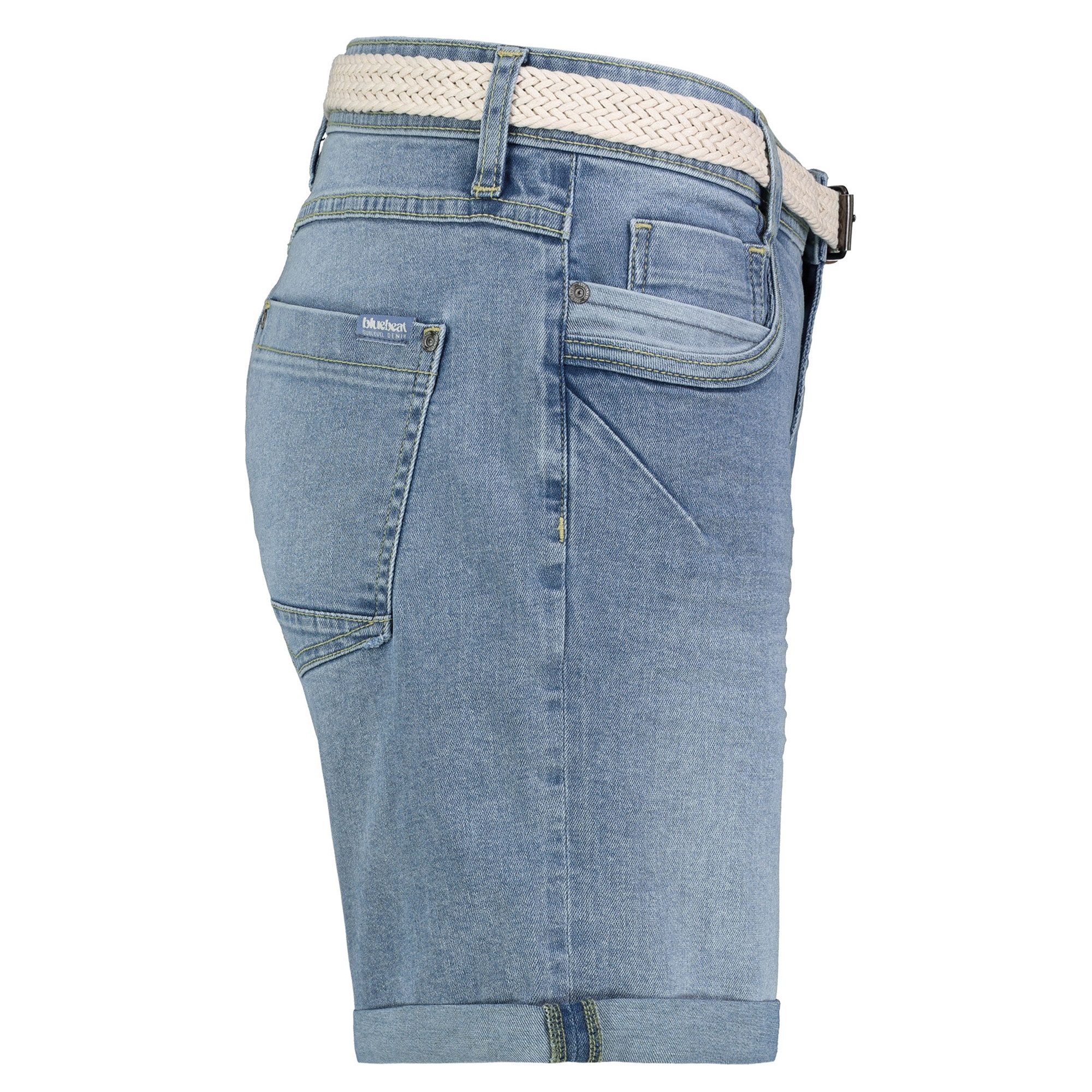 SUBLEVEL Shorts Damen Bermudas kurze Hose Baumwolle Jeans Sommer Chino Stoff