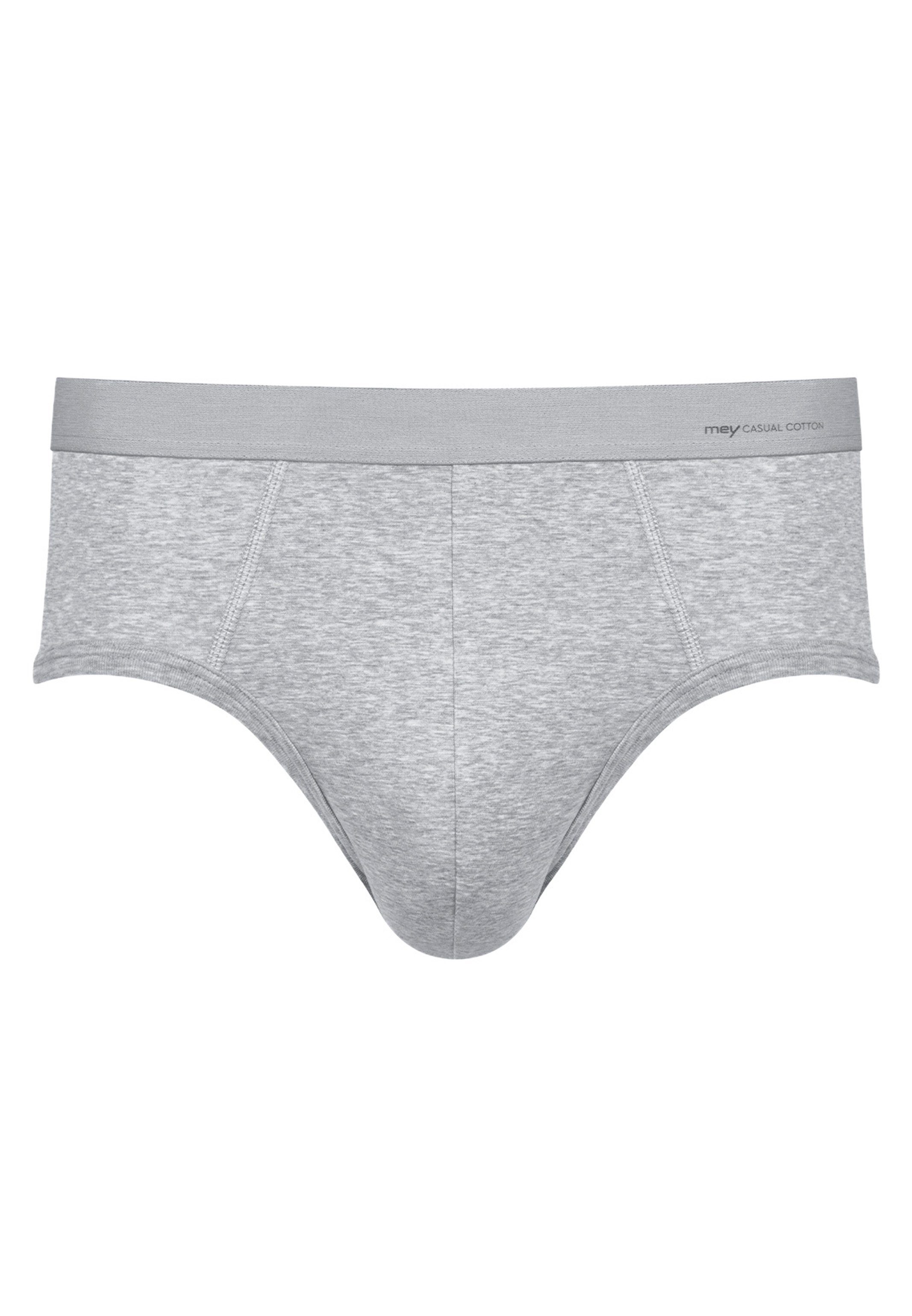 Mey Slip Casual Cotton (1-St) / Baumwolle - Slip Webbund - Unterhose Eingriff Light - Ohne Aufgesetzter Grey Melange