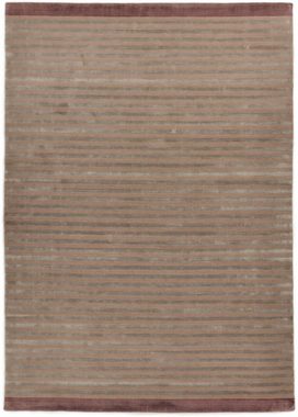 Teppich Miami 3286, THEKO, rechteckig, Höhe: 8 mm, Handweb Teppich, gestreift, handgewebt, aus Viskose & Wolle