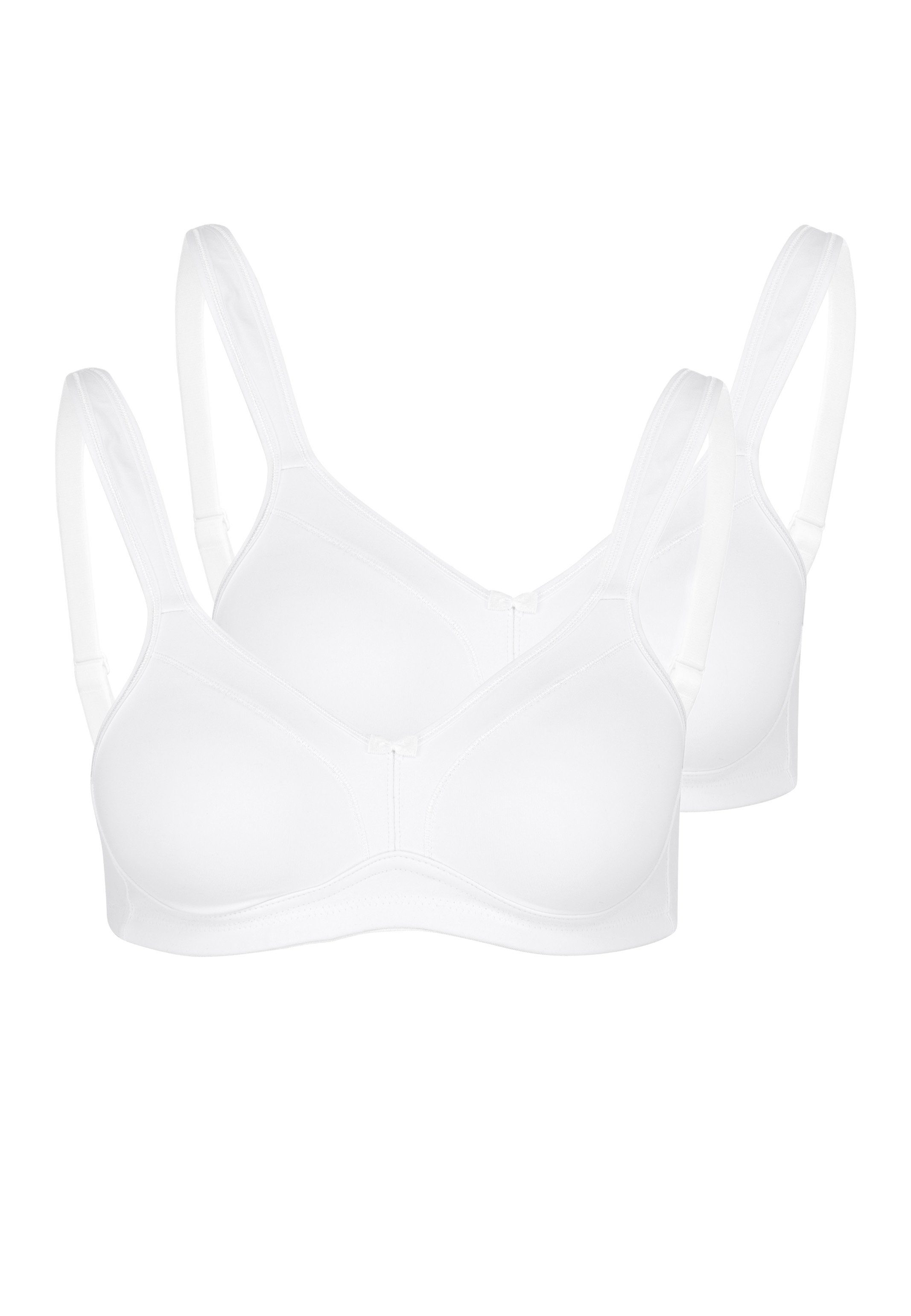 Susa Bügelloser BH 2er Pack Comfort Topsy (Spar-Set, 2-tlg) BH ohne Bügel - Nahtlose Cups, Sorgt für sicheren Halt