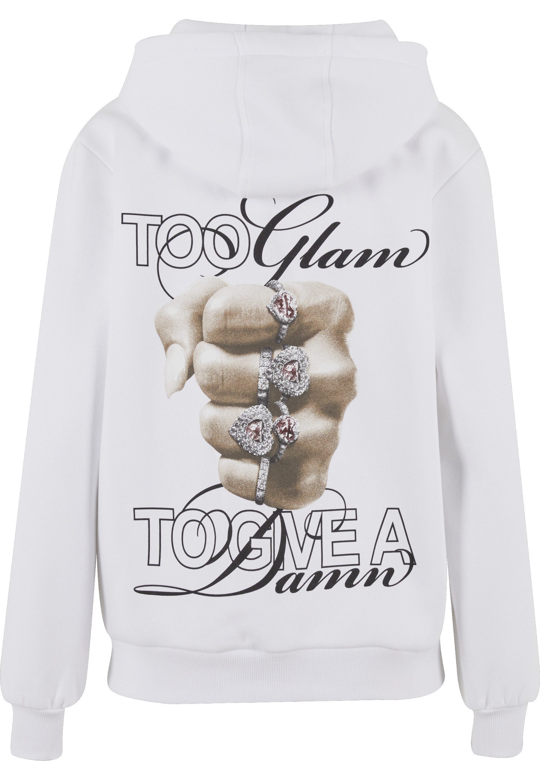 Miss Tee Kapuzensweatshirt Miss Tee Give A Damn Ladies Fluffy Hoody günstig online kaufen