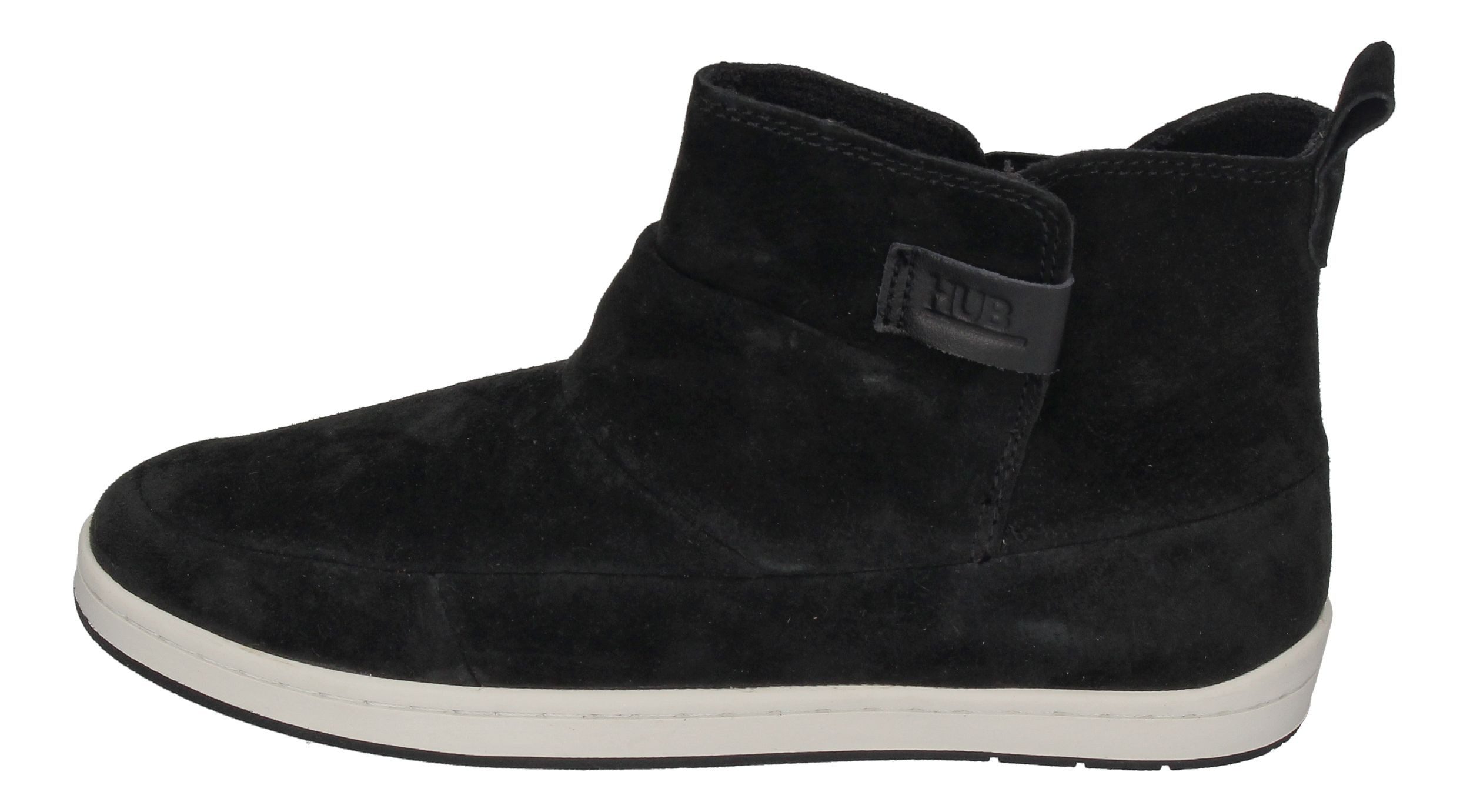 HUB Serve N30 Soft Nubuck Stiefelette Black White