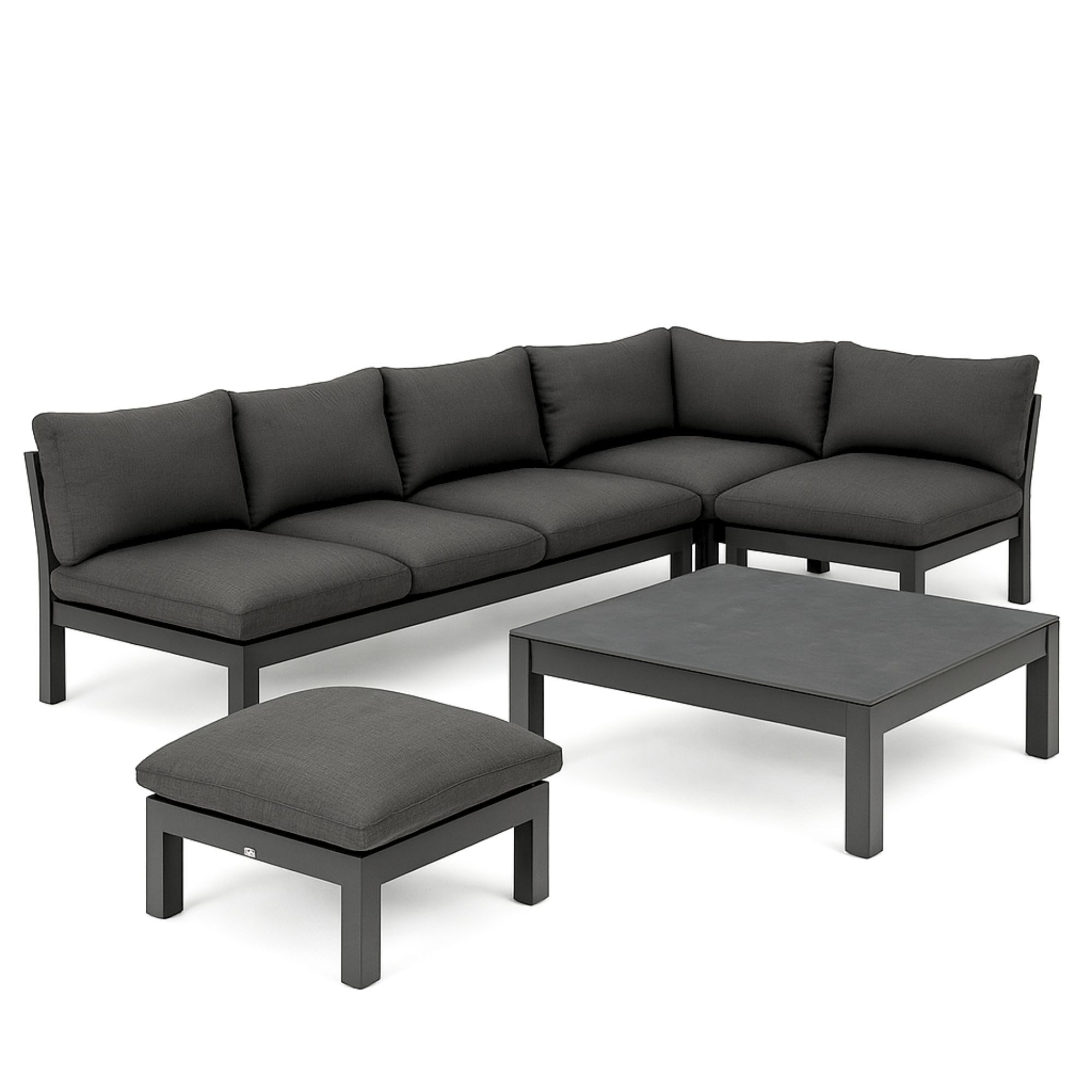 KETTLER Gartenlounge-Set Kettler Comfort Lounge Set 1x Ecke, 1x Mitte, 1 x Hocke, 1x 3er Sofa