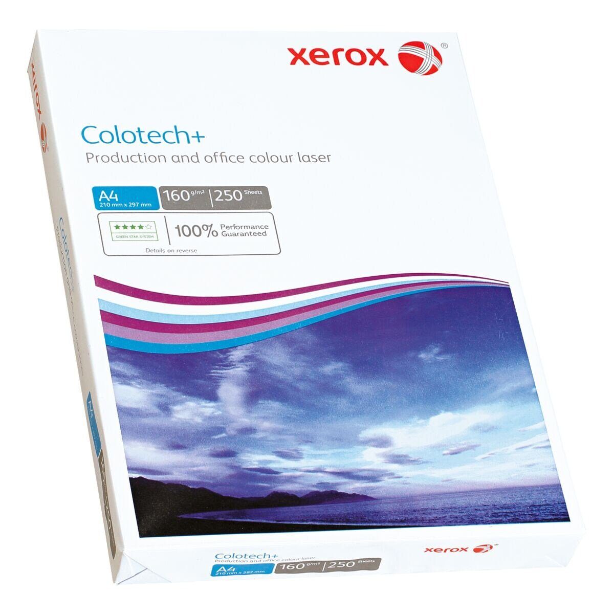 Xerox Farblaser-Druckerpapier Colotech+, Format DIN A4, 160 g/m², 164 CIE, 250 Blatt