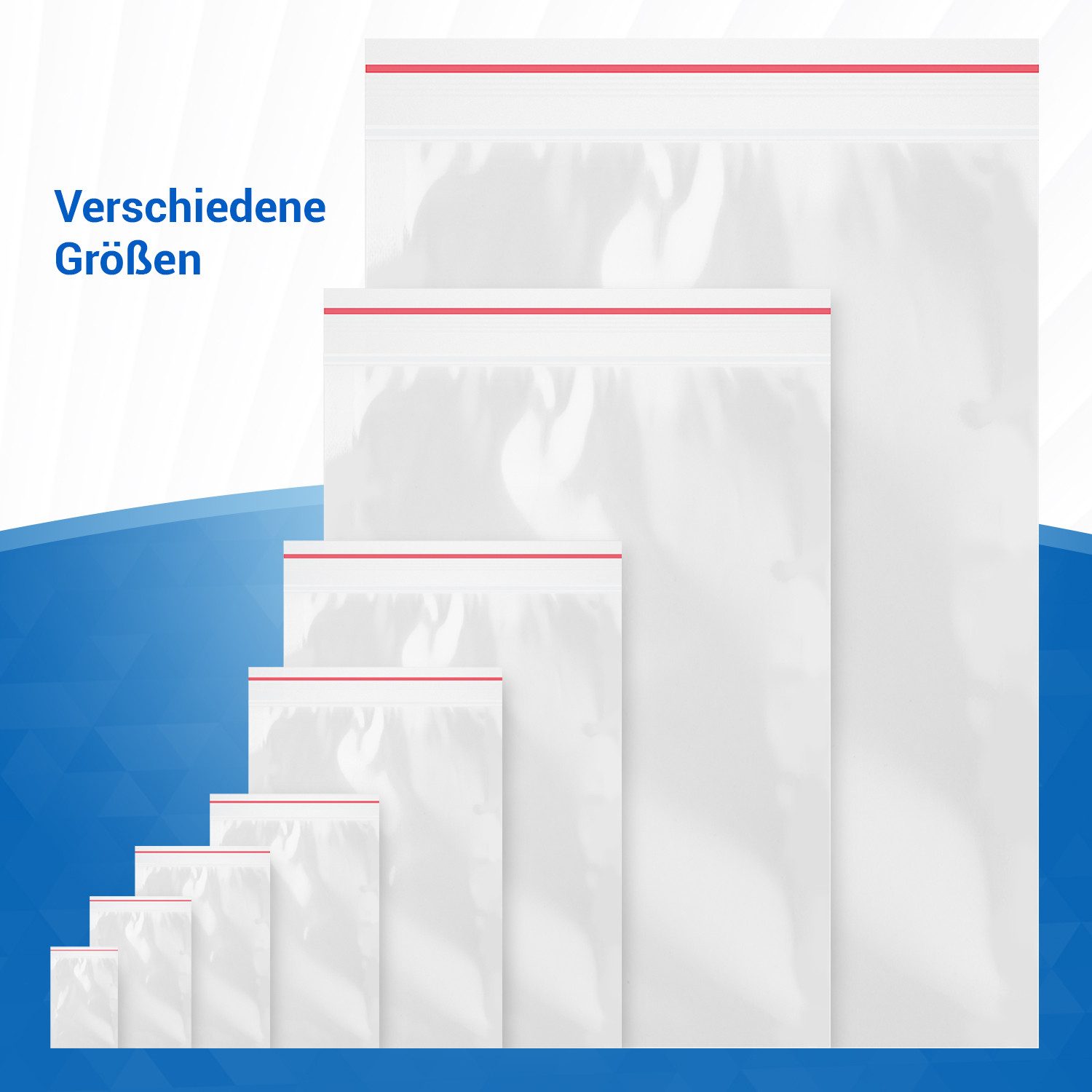 VIOKS Gemüsebeutel Druckverschlußbeutel Zip Beutel 5 my, LDPE, (100-tlg), verschließbar, unbedruckt