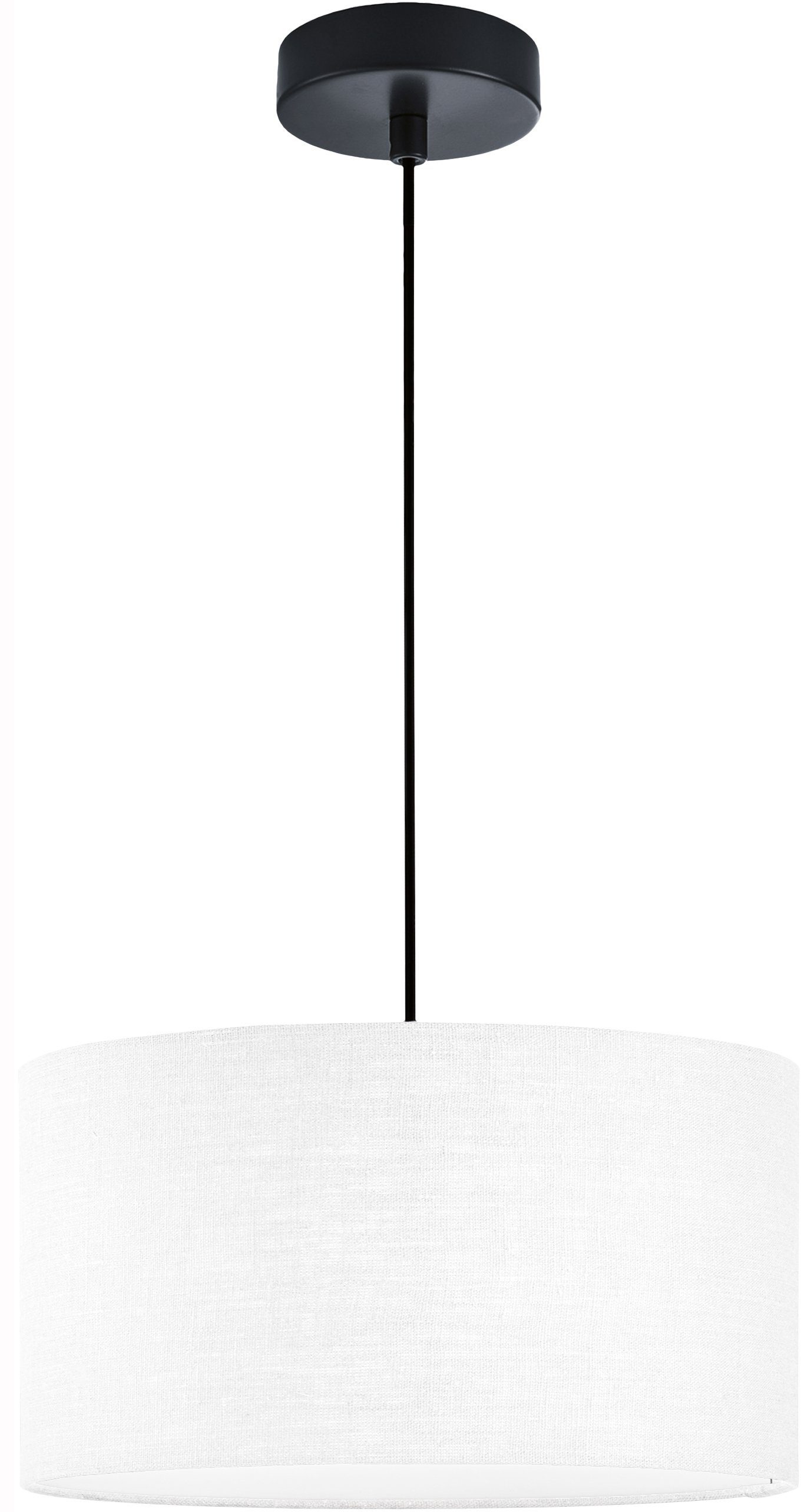 FISCHER & HONSEL Der STOFFSCHIRM ein hochwertige Leuchtenschirm - ist ohne optisches Pendelleuchte Teramo, Leuchtmittel, weiße