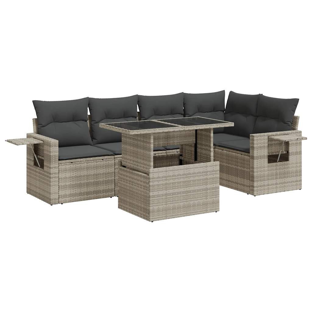 vidaXL Gartenlounge-Set 6-tlg. Garten-Sofagarnitur mit Kissen günstig online kaufen
