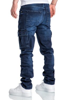 Amaci&Sons Straight-Jeans MIAMI Regular Slim Cargo Jeans