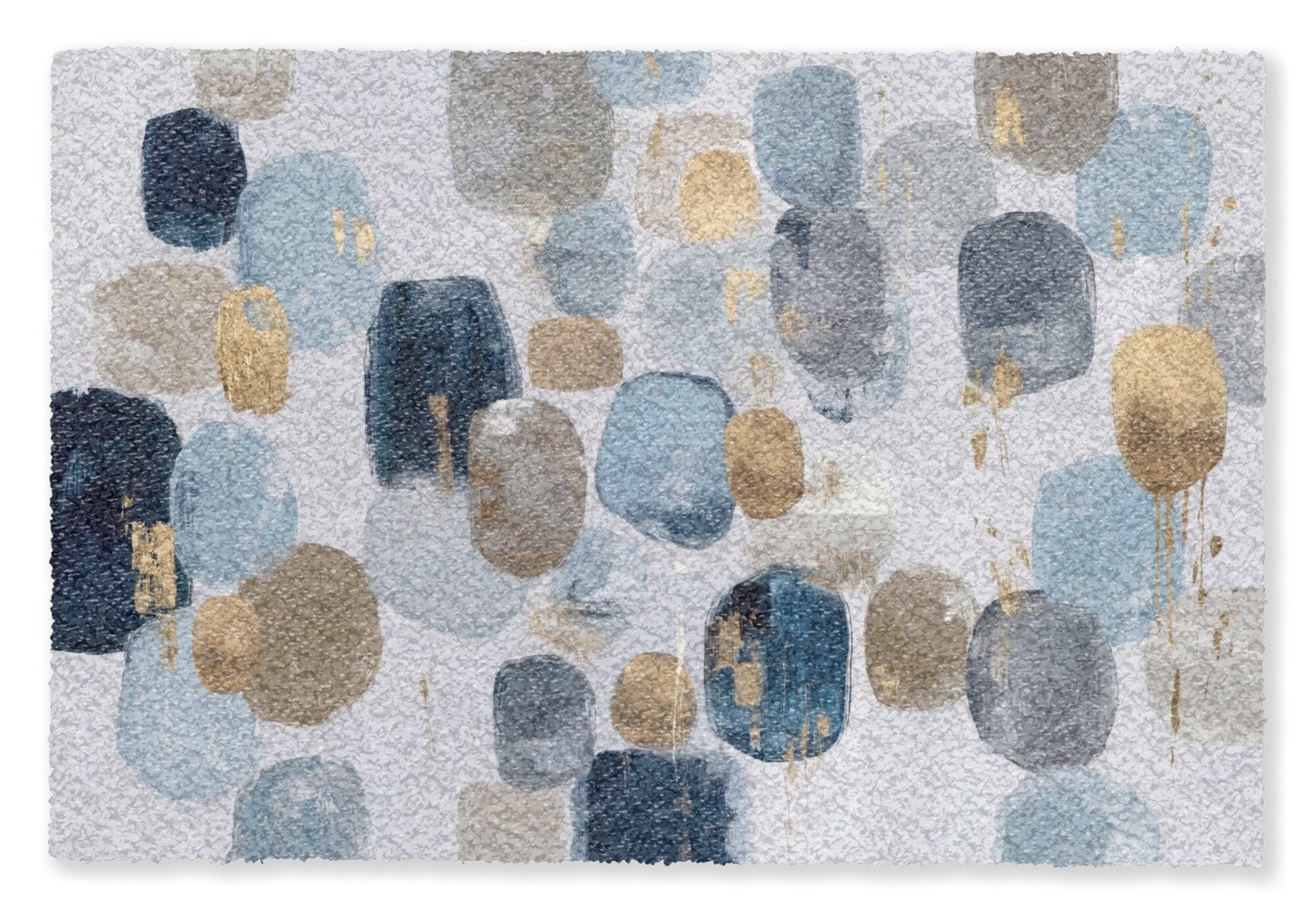 MuchoWow Fußmatte Abstrakt - Gold - Formen, Rechteckig, innen Schmutzfangmatte, Tür, Schmutzfänger Flur, Teppich 60x40 cm